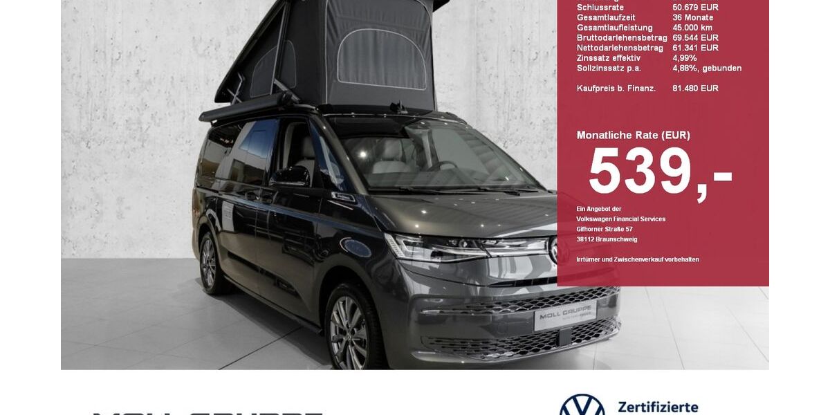 VW T7 California 4.980 km 81.480 &euro; Düsseldorf 40474