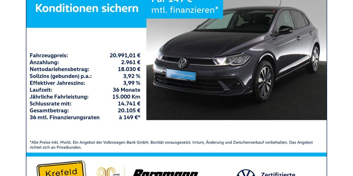 VW Polo 19.345 km 20.991 &euro; Krefeld 47803