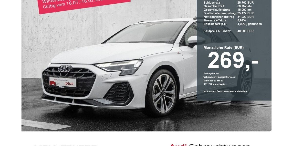 Audi A3 3.560 km 38.880 &euro; Düsseldorf 40549