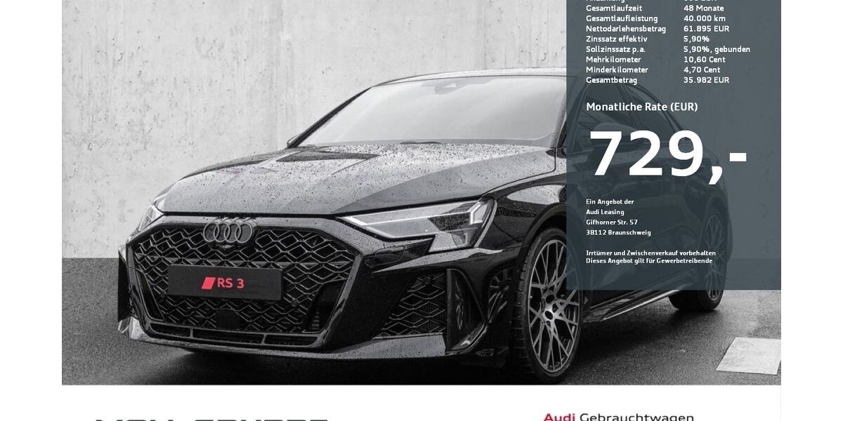 Audi RS3 7.000 km 69.990 &euro; Düsseldorf 40549