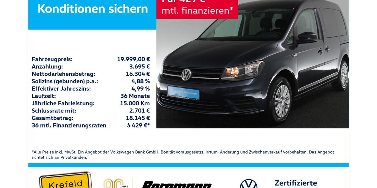 VW Caddy 78.083 km 19.500 &euro; Krefeld 47803