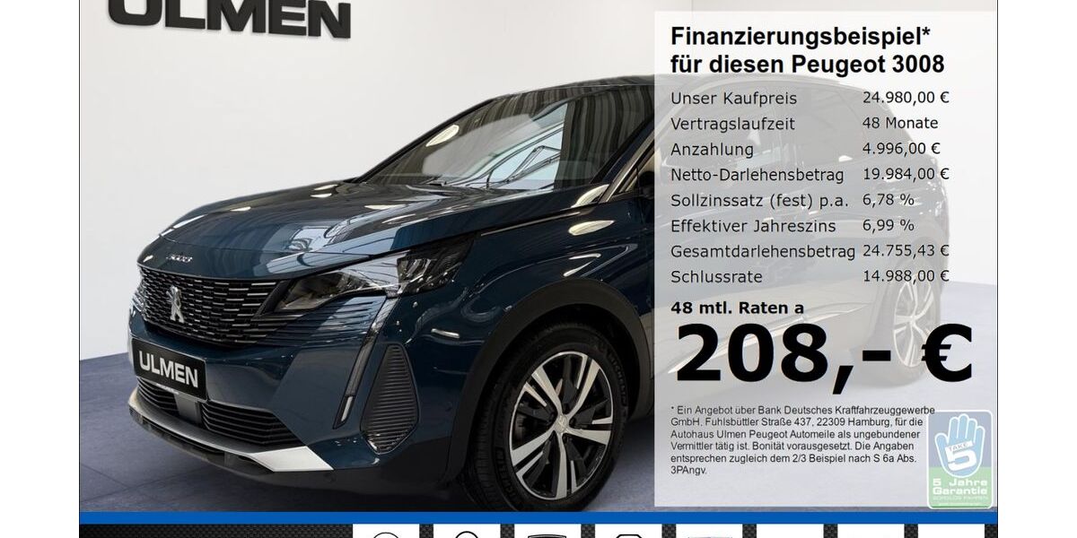 Peugeot 3008 22.521 km 24.380 &euro; Düsseldorf 40233