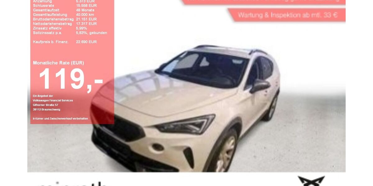 Cupra Formentor 21.355 km 21.940 &euro; Moers-Hülsdonk 47441