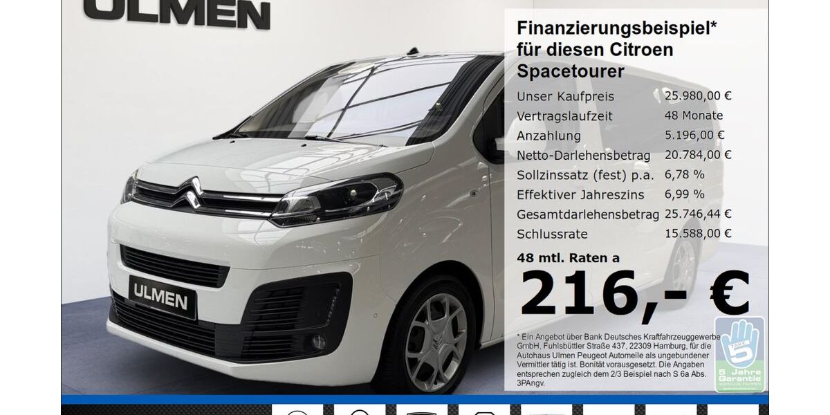 Citroen SpaceTourer 86.699 km 25.980 &euro; Düsseldorf 40233