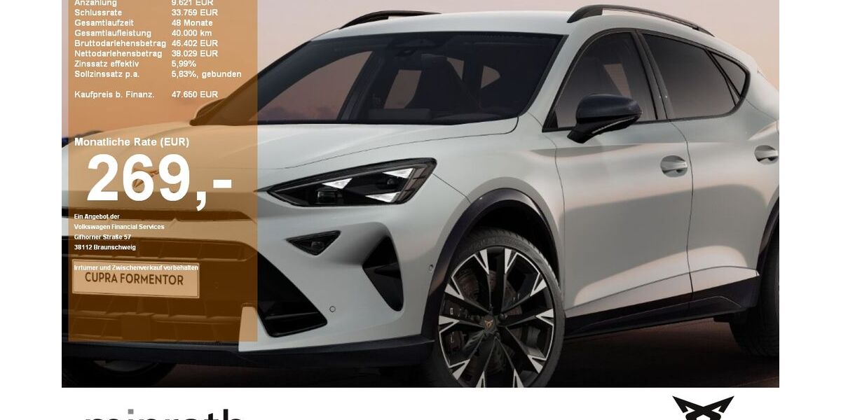 Cupra Formentor 3.243 km 43.480 &euro; Moers-Hülsdonk 47441