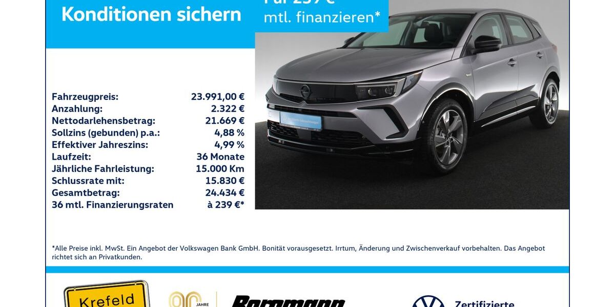 Opel Grandland (X) 19.961 km 22.992 &euro; Krefeld 47803