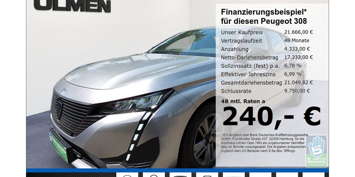 Peugeot 308 25.375 km 20.777 &euro; Düsseldorf 40231