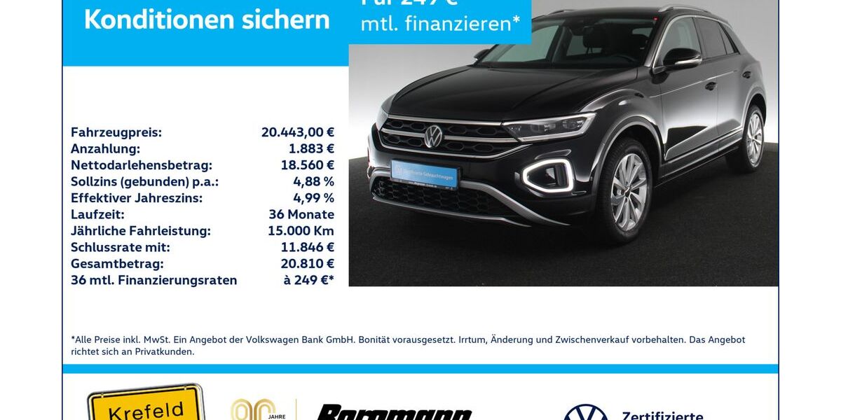 VW T-Roc 61.270 km 20.443 &euro; Krefeld 47803