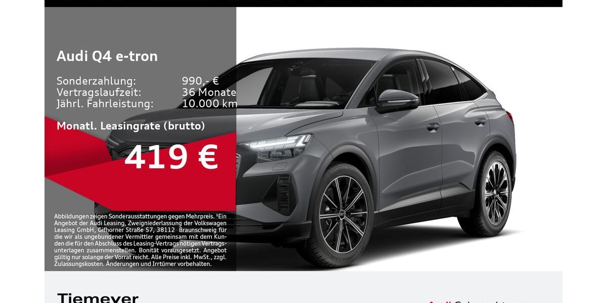 Audi Q4 e-tron 4.788 km 42.980 &euro; Gelsenkirchen 45894