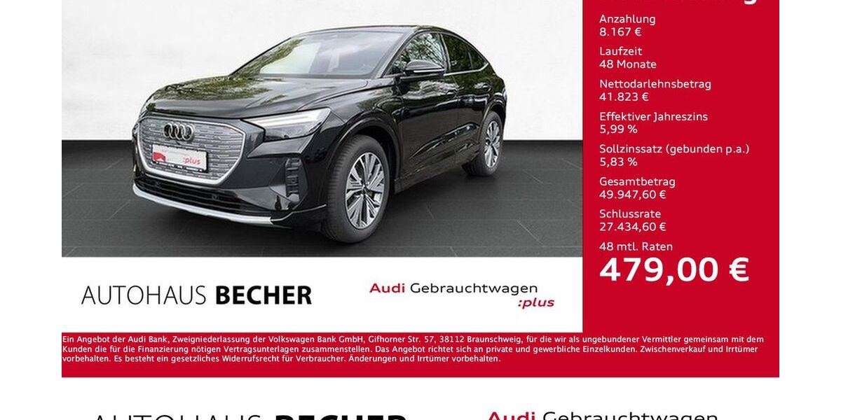 Audi Q4 e-tron 10.348 km 49.990 &euro; Wesel 46485