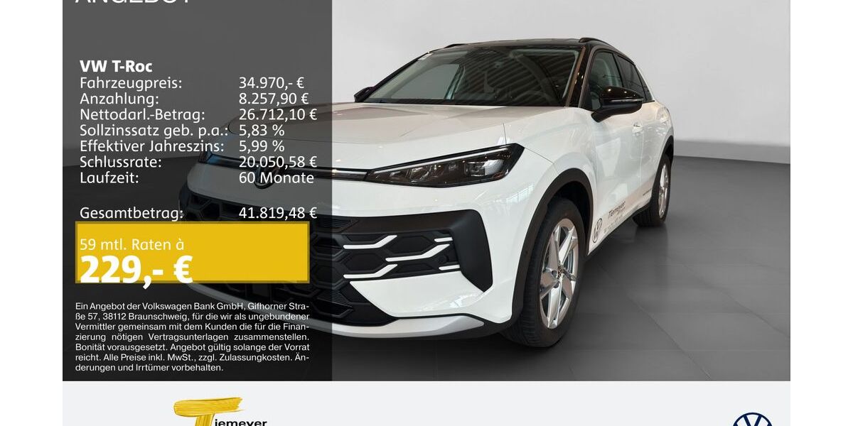 VW T-Roc 9.990 km 33.970 &euro; Duisburg 47059