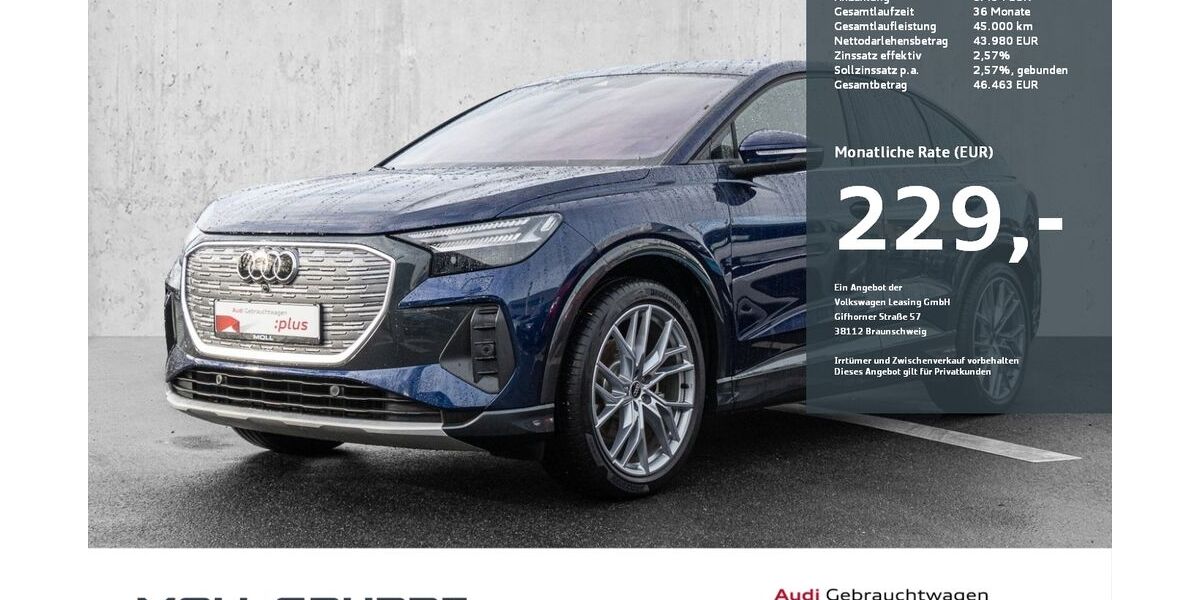 Audi Q4 e-tron 8.490 km 42.770 &euro; Düsseldorf 40549