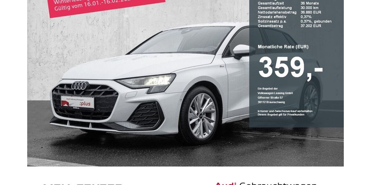 Audi A3 11.620 km 36.880 &euro; Düsseldorf 40549