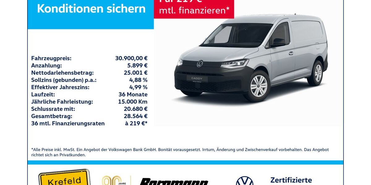 VW Caddy 14.667 km 30.900 &euro; Krefeld 47803