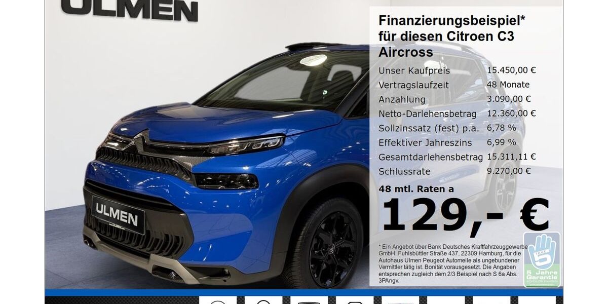Citroen C3 Aircross 38.958 km 15.450 &euro; Düsseldorf 40233