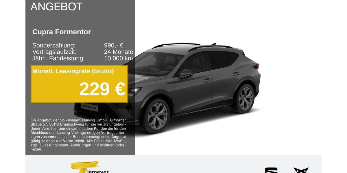 Cupra Formentor 4.828 km 33.190 &euro; Duisburg 47059