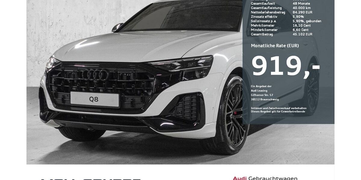 Audi Q8 10.000 km 92.990 &euro; Düsseldorf 40549