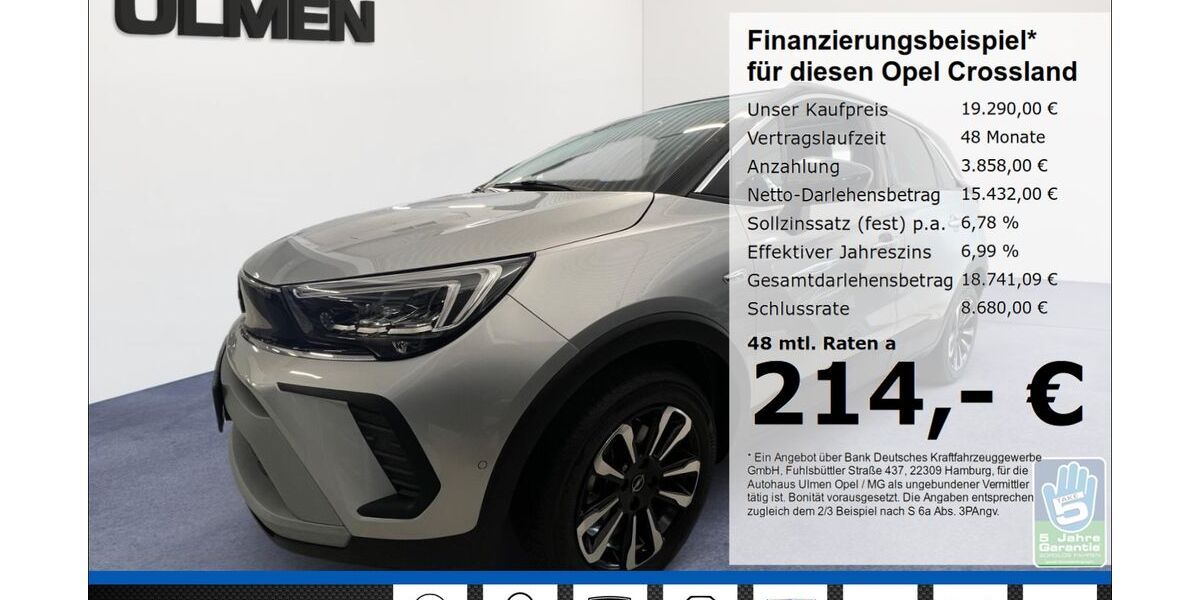 Opel Crossland (X) 19.890 km 18.444 &euro; Düsseldorf 40231