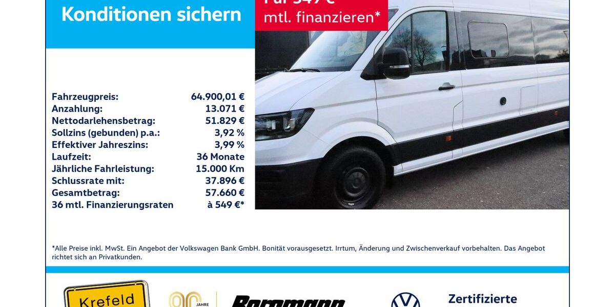 VW Crafter 13.687 km 63.500 &euro; Krefeld 47803