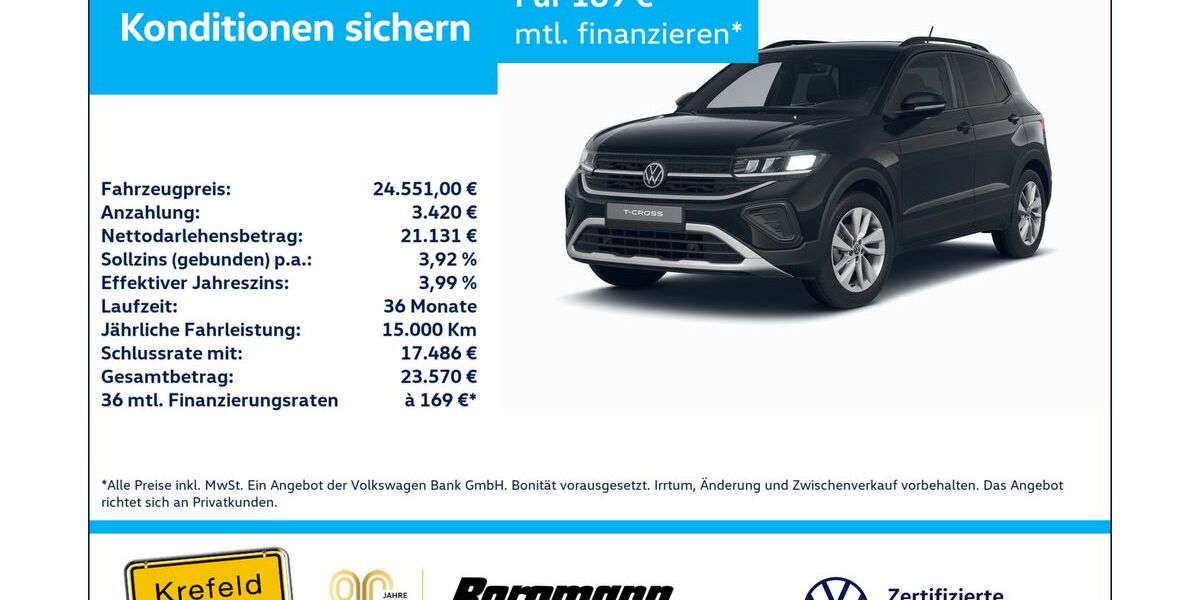 VW T-Cross 21.378 km 24.551 &euro; Krefeld 47803
