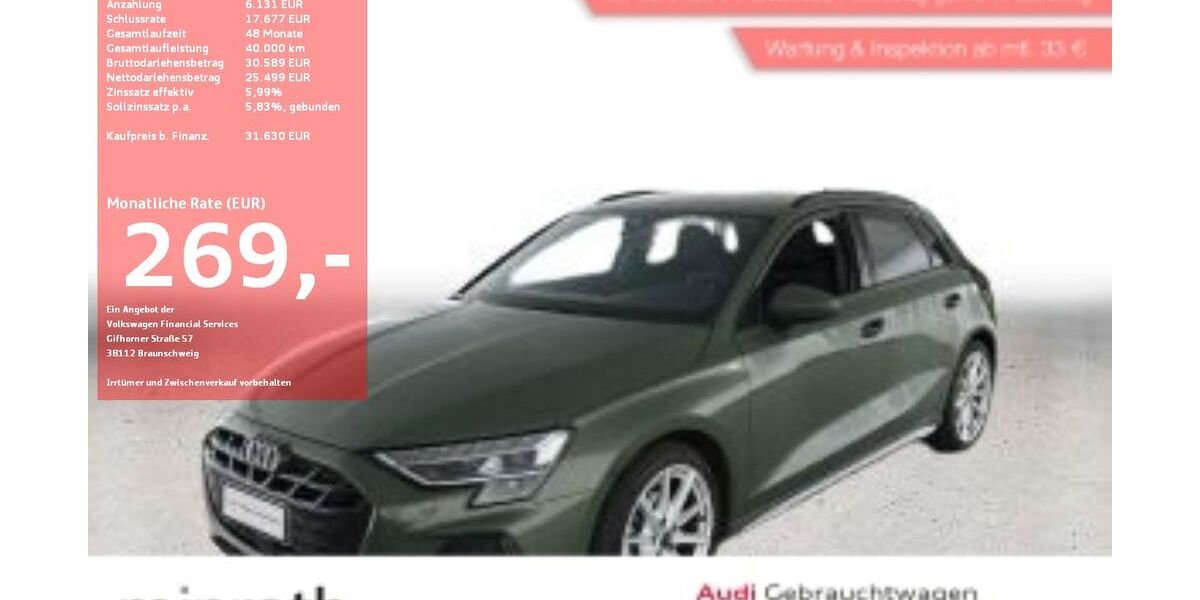 Audi A3 6.370 km 29.285 &euro; Moers-Hülsdonk 47441