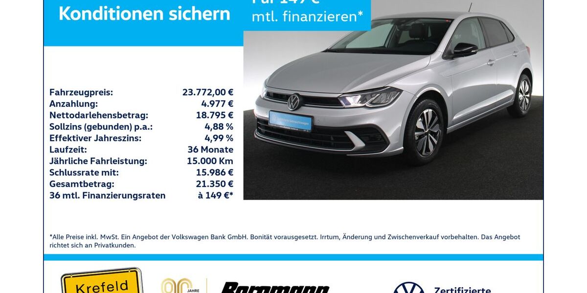 VW Polo 19.186 km 23.772 &euro; Krefeld 47803