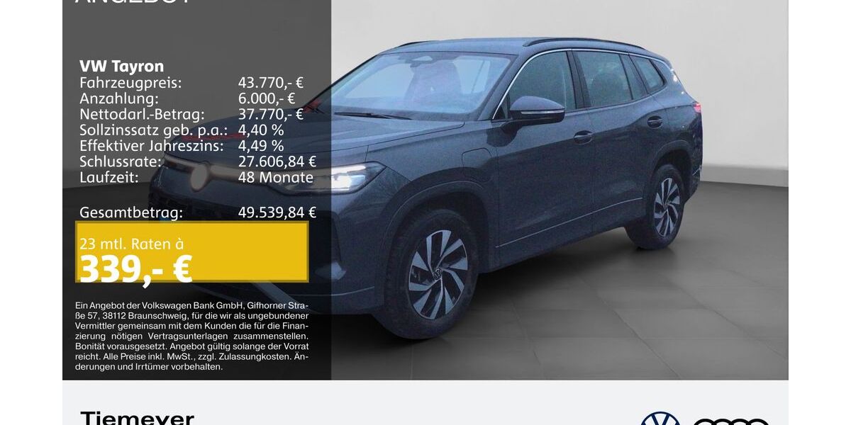 VW Tayron 9.231 km 41.940 &euro; Gelsenkirchen 45894