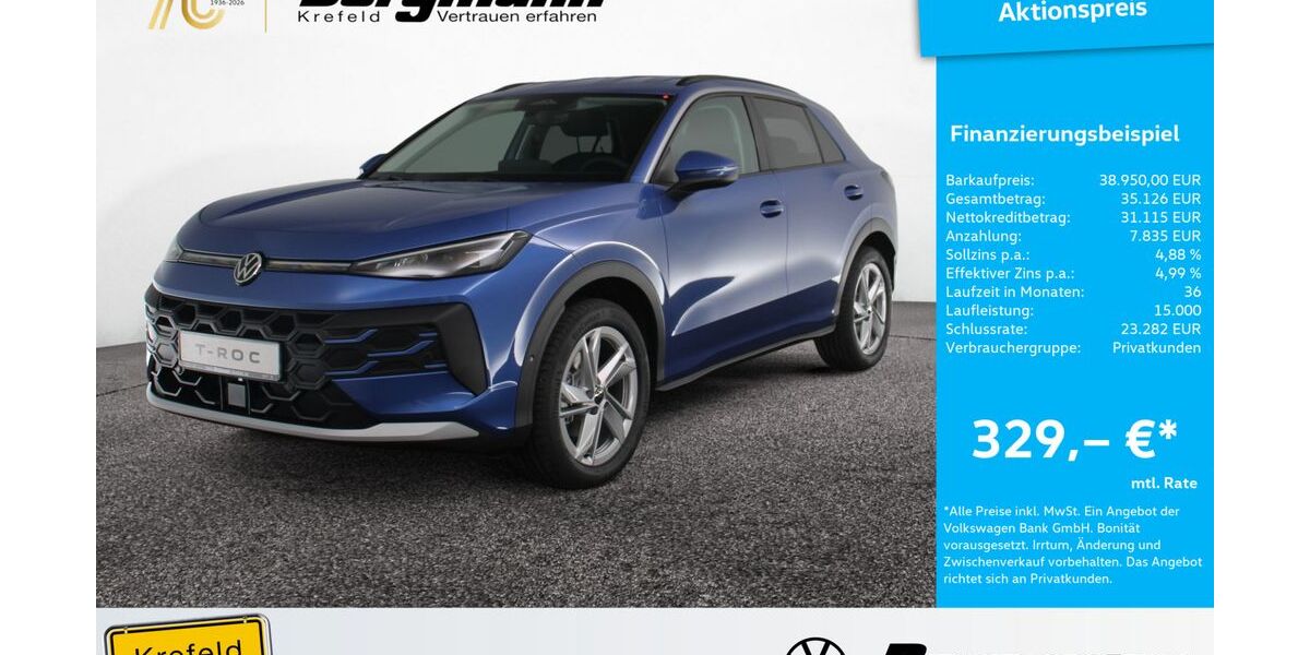 VW T-Roc 3.500 km 38.950 &euro; Krefeld 47803