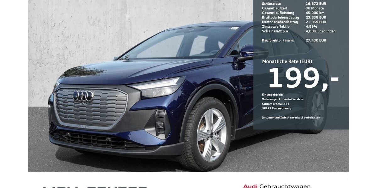 Audi Q4 e-tron 12.937 km 26.180 &euro; Düsseldorf 40474