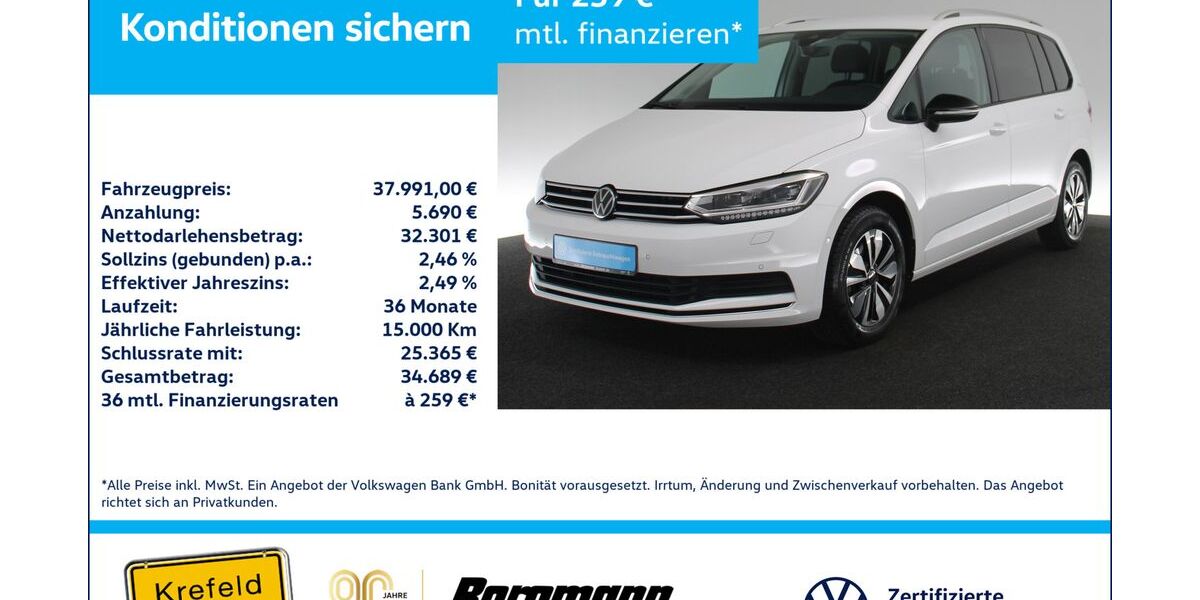 VW Touran 24.924 km 37.991 &euro; Krefeld 47803