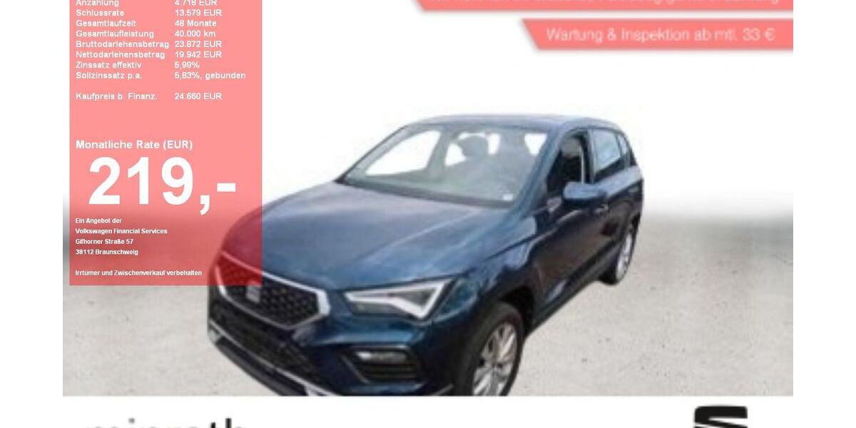 Seat Ateca 45.970 km 22.160 &euro; Moers-Hülsdonk 47441