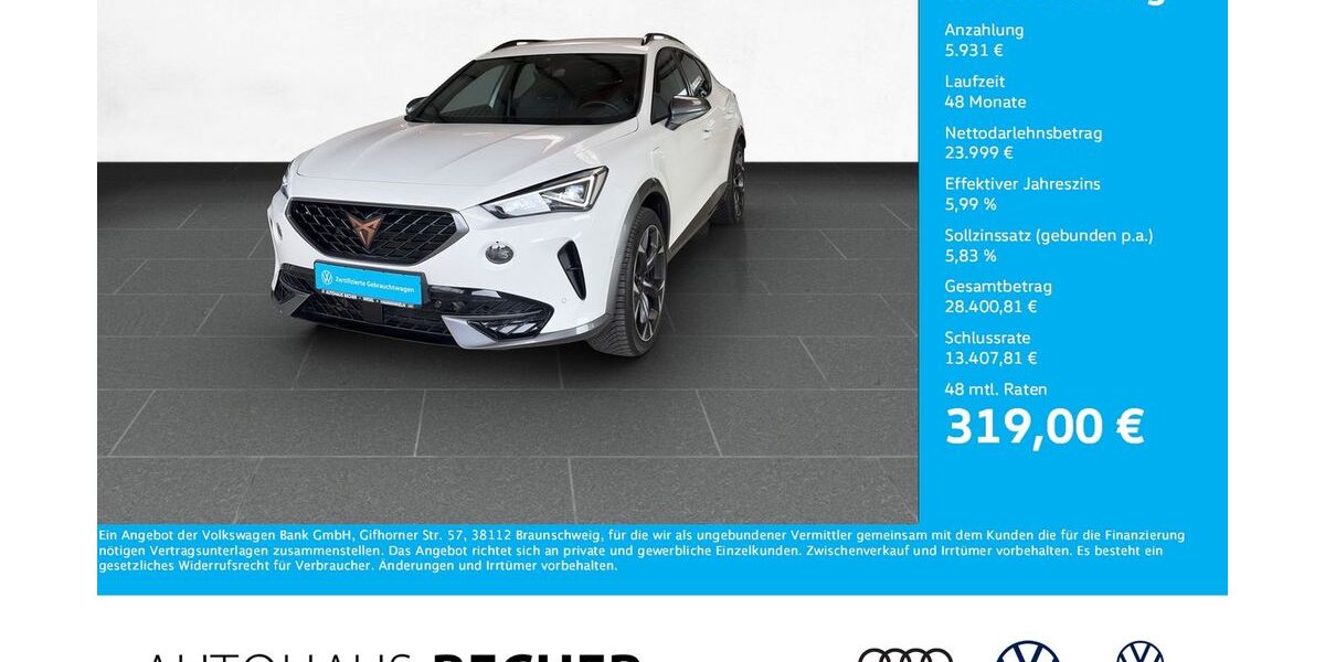 Cupra Formentor 37.986 km 29.930 &euro; Wesel 46485